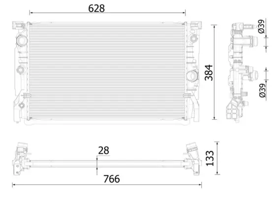 Kühler, Motorkühlung MAHLE CR 2324 000P