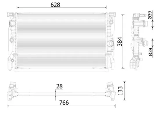 Kühler, Motorkühlung MAHLE CR 2324 000P Bild Kühler, Motorkühlung MAHLE CR 2324 000P