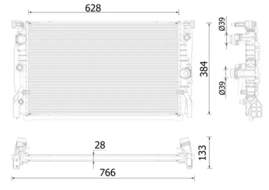 Kühler, Motorkühlung MAHLE CR 2325 000P Bild Kühler, Motorkühlung MAHLE CR 2325 000P