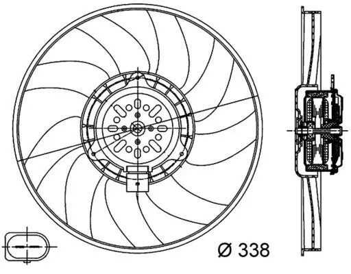 Lüfter, Motorkühlung MAHLE CFF 313 000S