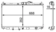 Kühler, Motorkühlung MAHLE CR 199 000S