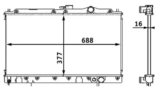 Kühler, Motorkühlung MAHLE CR 197 000S Bild Kühler, Motorkühlung MAHLE CR 197 000S