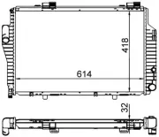 Kühler, Motorkühlung MAHLE CR 307 000S