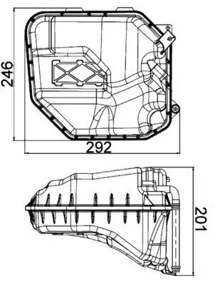Ausgleichsbehälter, Kühlmittel MAHLE CRT 9 000S Bild Ausgleichsbehälter, Kühlmittel MAHLE CRT 9 000S