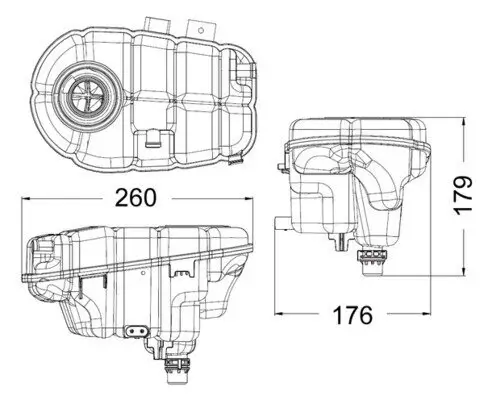 Ausgleichsbehälter, Kühlmittel MAHLE CRT 60 000S Bild Ausgleichsbehälter, Kühlmittel MAHLE CRT 60 000S