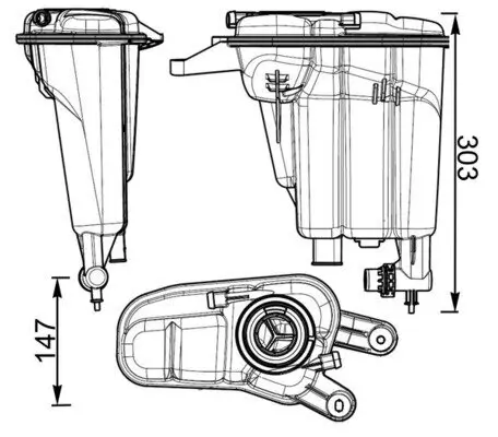 Ausgleichsbehälter, Kühlmittel MAHLE CRT 95 000S Bild Ausgleichsbehälter, Kühlmittel MAHLE CRT 95 000S