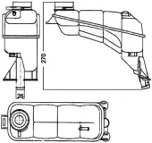 Ausgleichsbehälter, Kühlmittel MAHLE CRT 117 000S