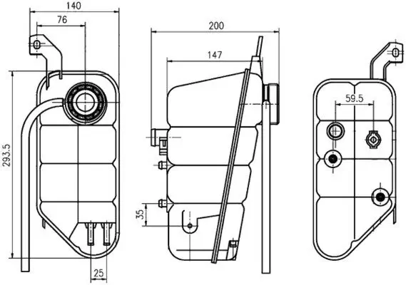 Ausgleichsbehälter, Kühlmittel MAHLE CRT 118 000S