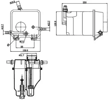 Ausgleichsbehälter, Kühlmittel MAHLE CRT 125 000S