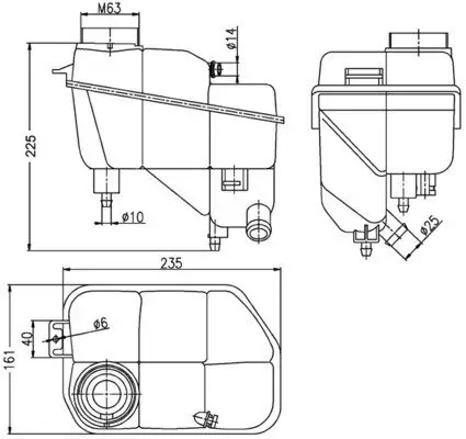 Ausgleichsbehälter, Kühlmittel MAHLE CRT 202 000S Bild Ausgleichsbehälter, Kühlmittel MAHLE CRT 202 000S