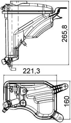 Ausgleichsbehälter, Kühlmittel MAHLE CRT 207 000S