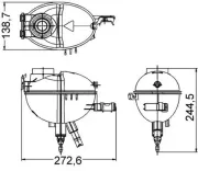 Ausgleichsbehälter, Kühlmittel MAHLE CRT 209 000S