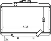 Kühler, Motorkühlung MAHLE CR 141 000S