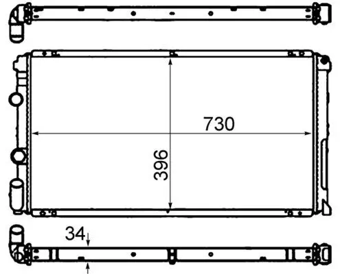 Kühler, Motorkühlung MAHLE CR 204 000S