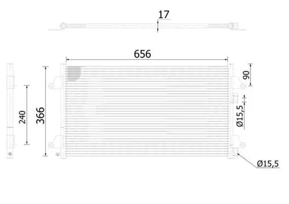 Kondensator, Klimaanlage MAHLE AC 366 000S