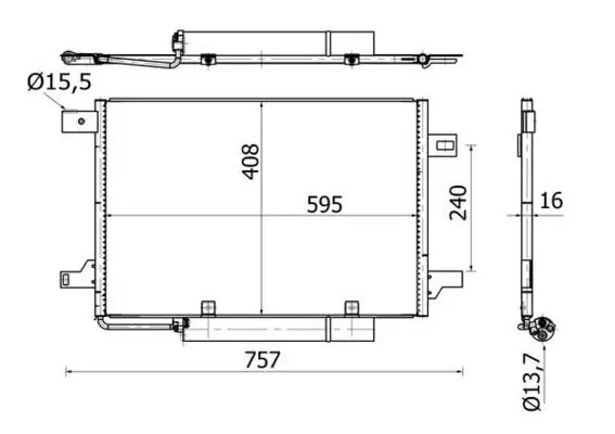 Kondensator, Klimaanlage MAHLE AC 369 000S