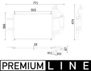 Kondensator, Klimaanlage MAHLE AC 409 000P