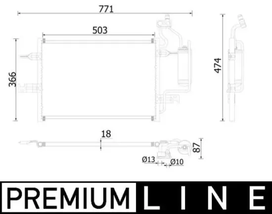 Kondensator, Klimaanlage MAHLE AC 409 000P Bild Kondensator, Klimaanlage MAHLE AC 409 000P