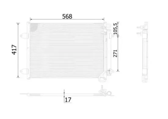 Kondensator, Klimaanlage MAHLE AC 734 000S Bild Kondensator, Klimaanlage MAHLE AC 734 000S