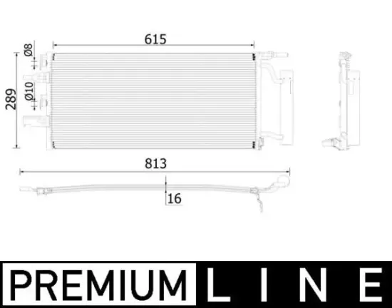 Kondensator, Klimaanlage MAHLE AC 893 000P Bild Kondensator, Klimaanlage MAHLE AC 893 000P