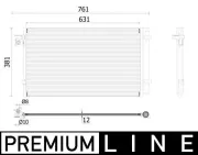 Kondensator, Klimaanlage MAHLE AC 896 000P