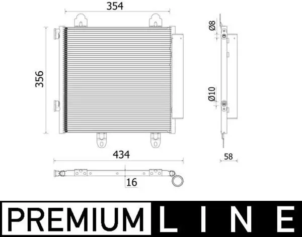 Kondensator, Klimaanlage MAHLE AC 897 000P