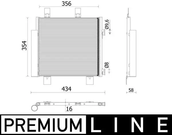 Kondensator, Klimaanlage MAHLE AC 899 000P