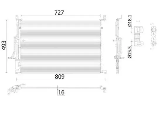 Kondensator, Klimaanlage MAHLE AC 908 000S Bild Kondensator, Klimaanlage MAHLE AC 908 000S