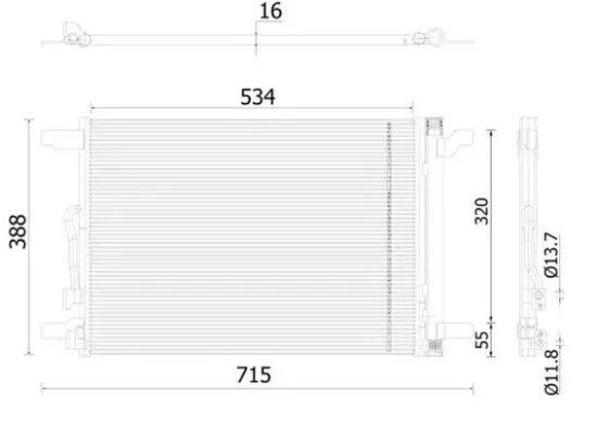 Kondensator, Klimaanlage MAHLE AC 915 000S Bild Kondensator, Klimaanlage MAHLE AC 915 000S