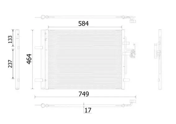 Kondensator, Klimaanlage MAHLE AC 934 000S
