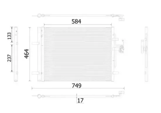 Kondensator, Klimaanlage MAHLE AC 934 000S Bild Kondensator, Klimaanlage MAHLE AC 934 000S
