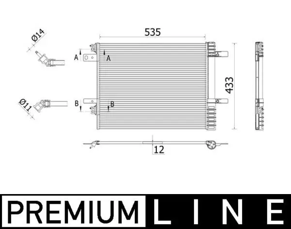 Kondensator, Klimaanlage MAHLE AC 943 000P