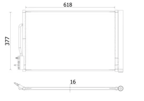 Kondensator, Klimaanlage MAHLE AC 955 000S Bild Kondensator, Klimaanlage MAHLE AC 955 000S