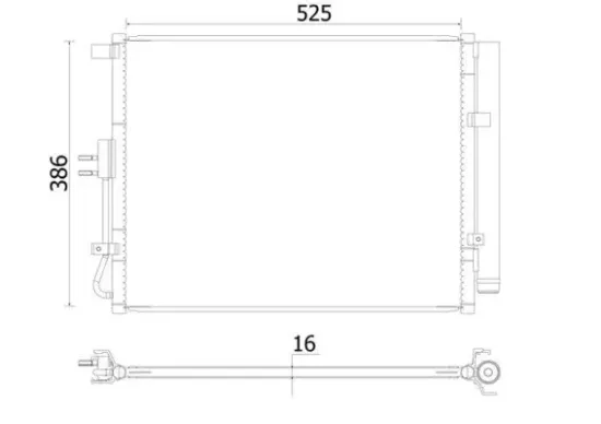 Kondensator, Klimaanlage MAHLE AC 957 000S Bild Kondensator, Klimaanlage MAHLE AC 957 000S