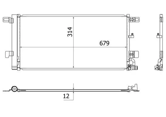 Kondensator, Klimaanlage MAHLE AC 961 000S