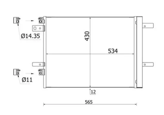 Kondensator, Klimaanlage MAHLE AC 965 000S Bild Kondensator, Klimaanlage MAHLE AC 965 000S