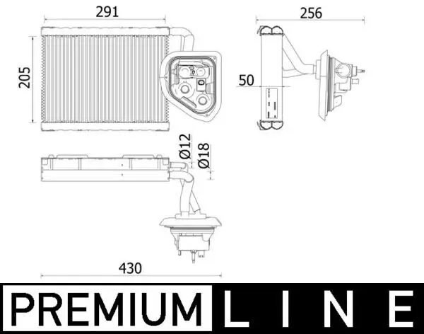 Verdampfer, Klimaanlage MAHLE AE 160 000P