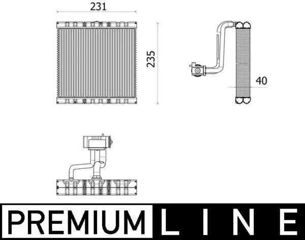 Verdampfer, Klimaanlage MAHLE AE 166 000P