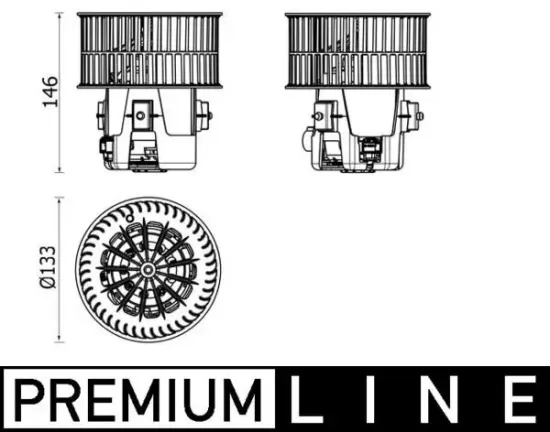 Innenraumgebläse 12 V MAHLE AB 279 000P Bild Innenraumgebläse 12 V MAHLE AB 279 000P