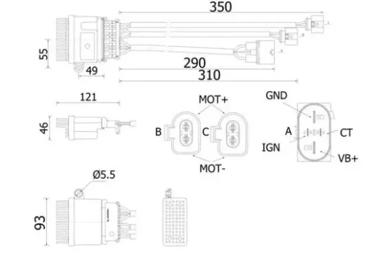 Regler, Innenraumgebläse MAHLE ABR 78 000S Bild Regler, Innenraumgebläse MAHLE ABR 78 000S