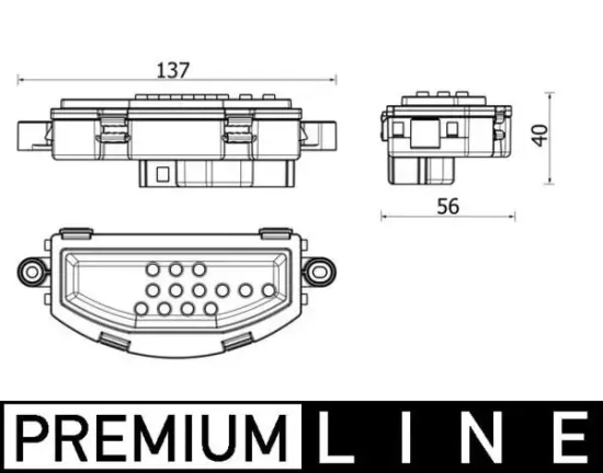 Regler, Innenraumgebläse MAHLE ABR 158 000P Bild Regler, Innenraumgebläse MAHLE ABR 158 000P