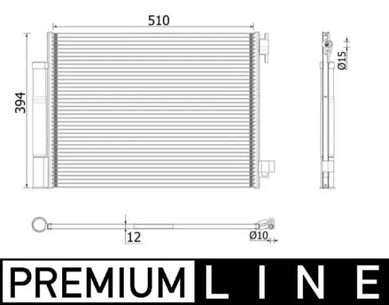 Kondensator, Klimaanlage MAHLE AC 73 000P Bild Kondensator, Klimaanlage MAHLE AC 73 000P