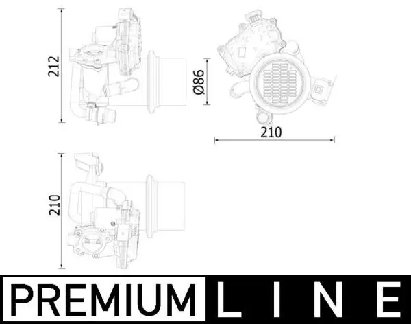 Kühler, Abgasrückführung MAHLE CE 20 000P