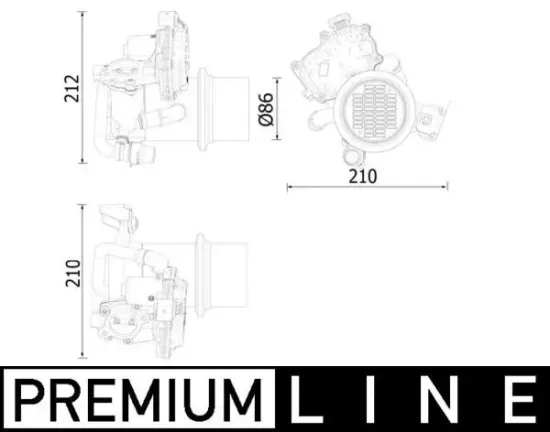 Kühler, Abgasrückführung MAHLE CE 20 000P Bild Kühler, Abgasrückführung MAHLE CE 20 000P