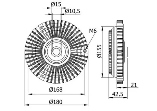 Kupplung, Kühlerlüfter MAHLE CFC 71 000S Bild Kupplung, Kühlerlüfter MAHLE CFC 71 000S