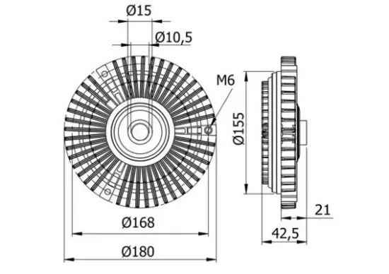 Kupplung, Kühlerlüfter MAHLE CFC 72 000S Bild Kupplung, Kühlerlüfter MAHLE CFC 72 000S
