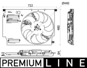 Lüfter, Motorkühlung MAHLE CFF 533 000P