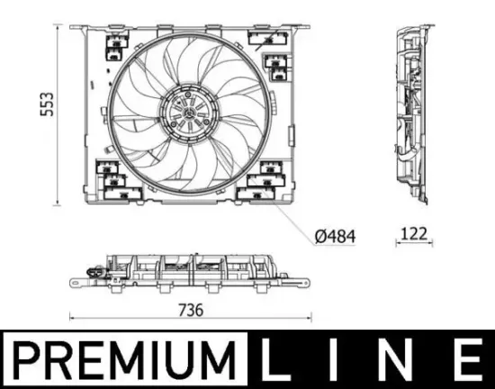 Lüfter, Motorkühlung MAHLE CFF 542 000P Bild Lüfter, Motorkühlung MAHLE CFF 542 000P