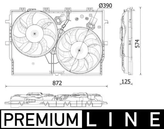 Lüfter, Motorkühlung MAHLE CFF 550 000P Bild Lüfter, Motorkühlung MAHLE CFF 550 000P