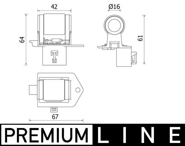 Vorwiderstand, Elektromotor (Kühlerlüfter) MAHLE CFR 8 000P